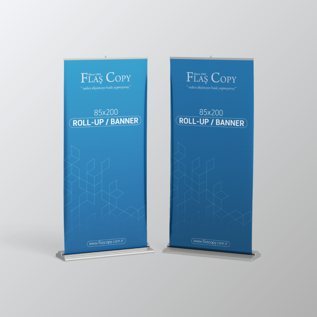 Mecidiyeköy roll up banner baskı, Flas Copy Ozalit reklam ve tanıtım standı üretimi
