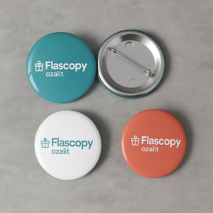 Flascopy Ozalit rozet baskı, kişiye özel ve logolu rozet tasarımı